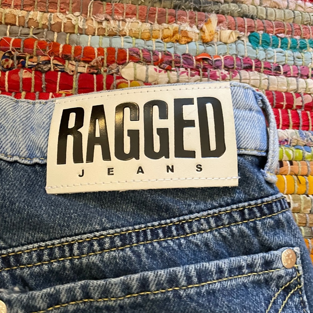 NWOT Ragged Patchwork Jeans - Picture 4 of 5